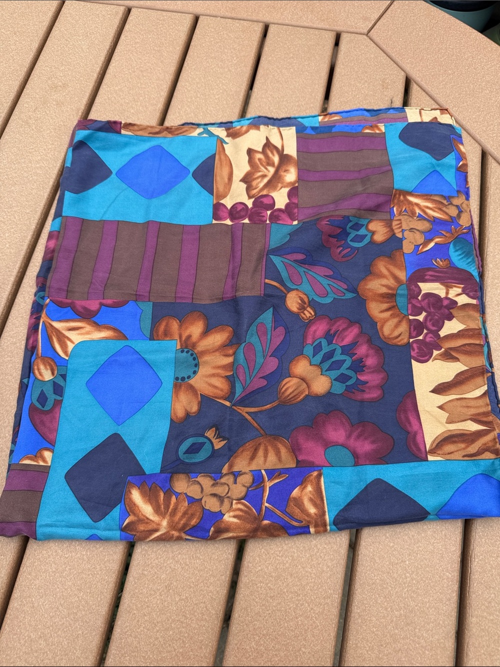 Harve Bernard Vintage 80s Silk Scarf